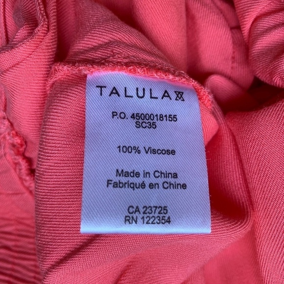 Aritzia Talula Shorts High Rise Waist elastic waistband Coral Pink Flowy Small - Picture 12 of 16